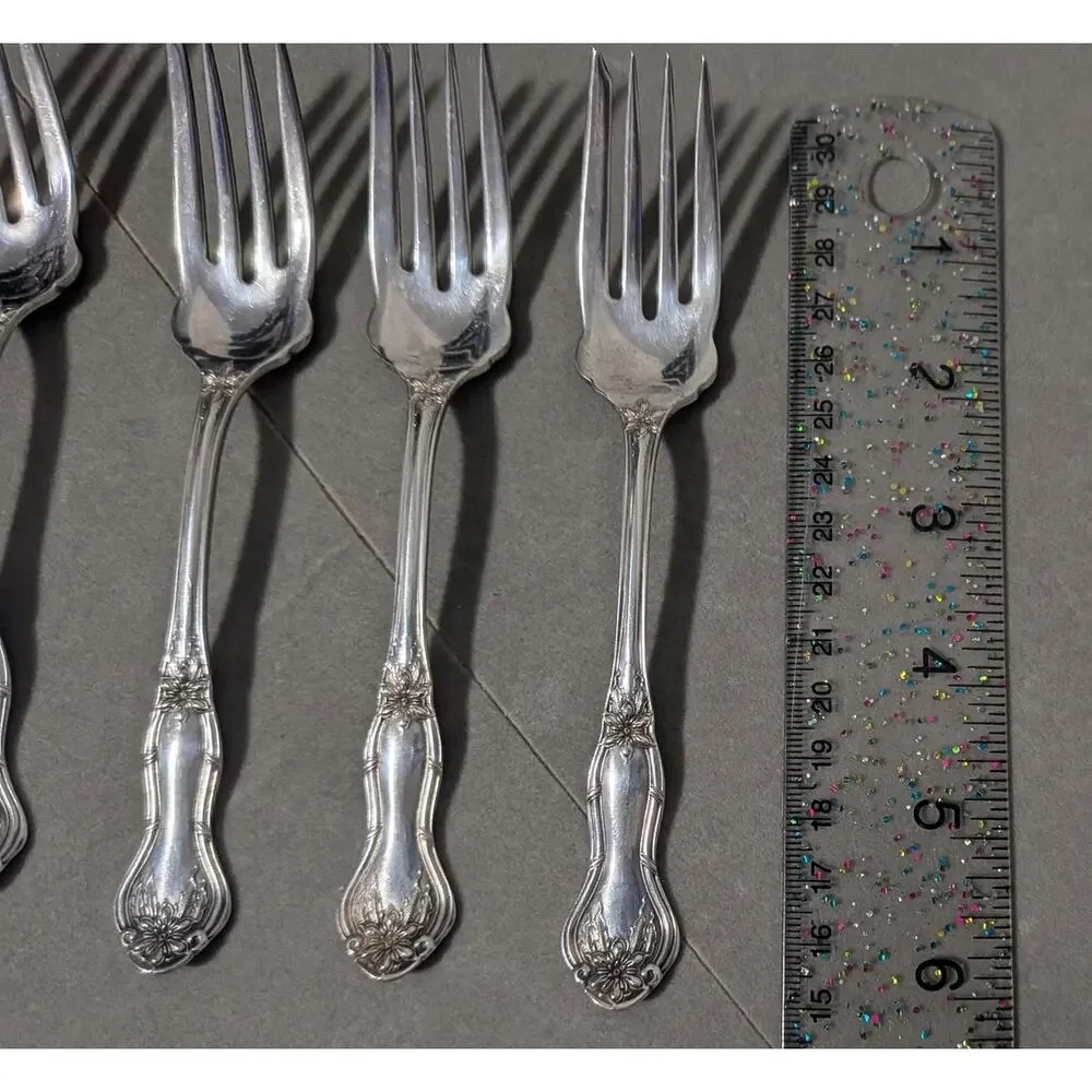 Set of 8 Antique Pilgrim Silver Co 